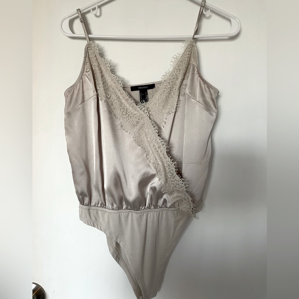 Satin Champagne bodysuit